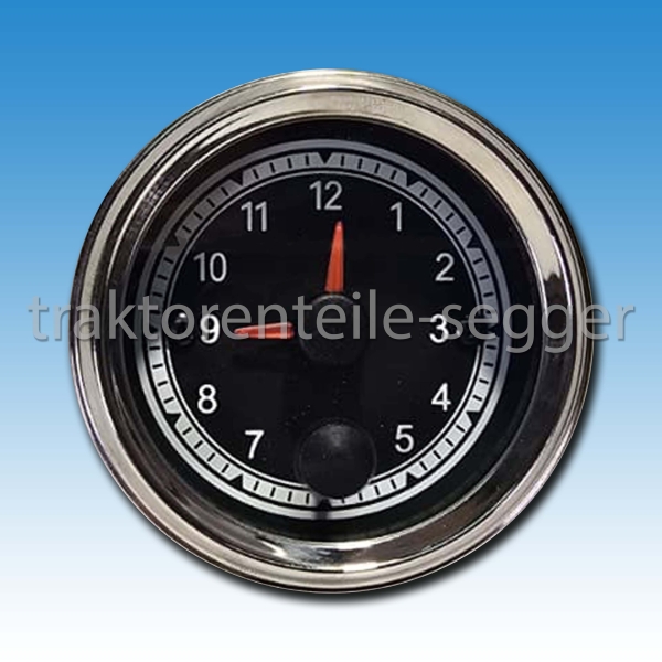 Einbau - Uhr elektrisch 12 V schwarz